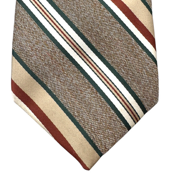 Kantor Brothers Vintage USA Textured Polyester Dress Tie Bold Pattern 56" 3.5" - Picture 8 of 13